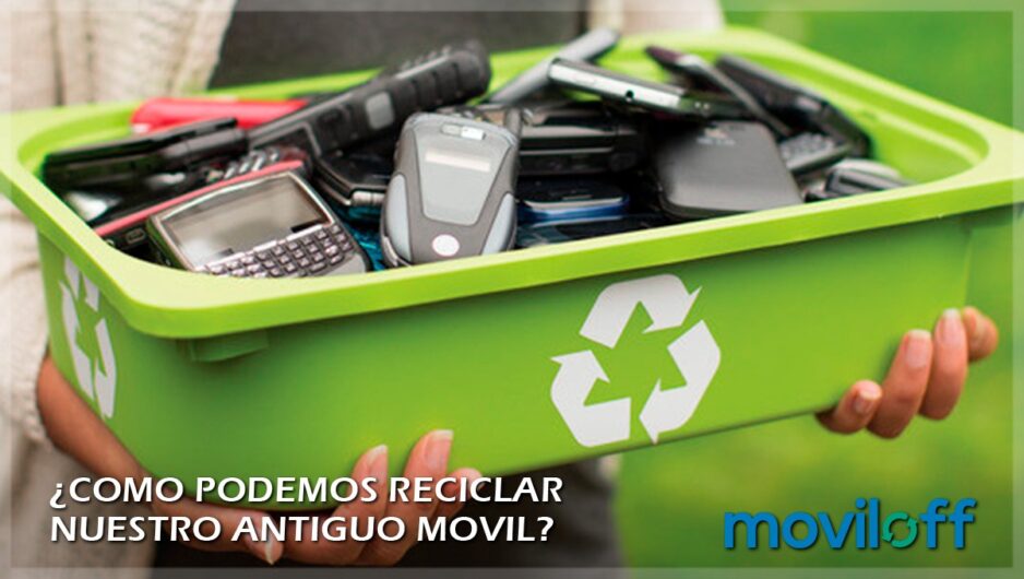 movil-reciclarMOVILOFF movil-reciclar MOVILOFF segunda vida telefono smartphone gana dinero usado roto vender chica transportando caja reciclaje